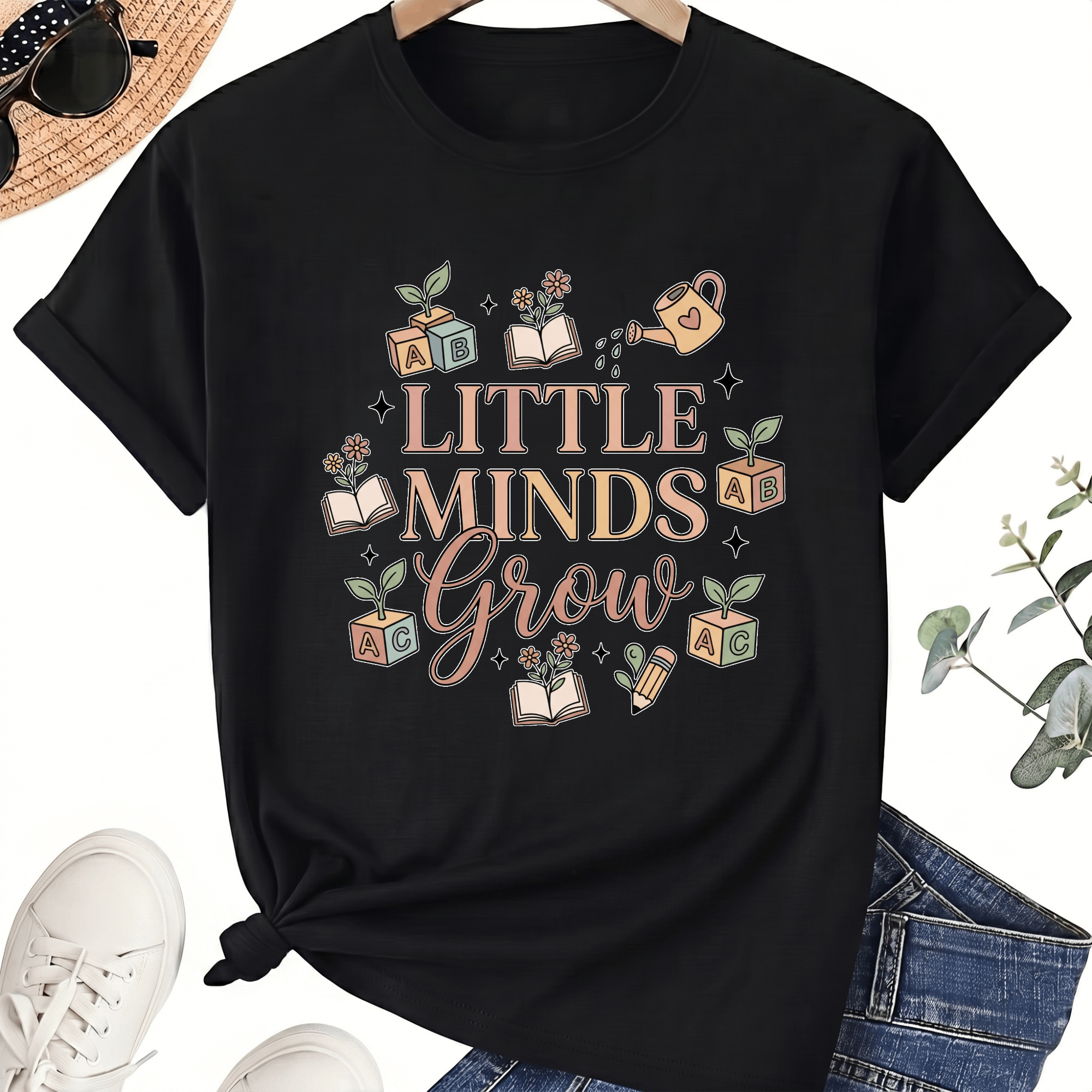 Classroom Growth Teacher Graphic T-Shirt, 100% Cotton Unisex Crew Neck Short Sleeve