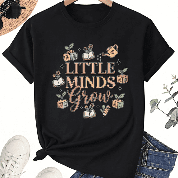 Classroom Growth Teacher Graphic T-Shirt, 100% Cotton Unisex Crew Neck Short Sleeve