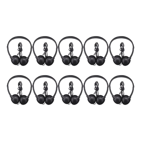 Classroom Headphones 10 Pack for Kids School, Earphones 3.5MM Audio Headset for Students Children Toddler Teens