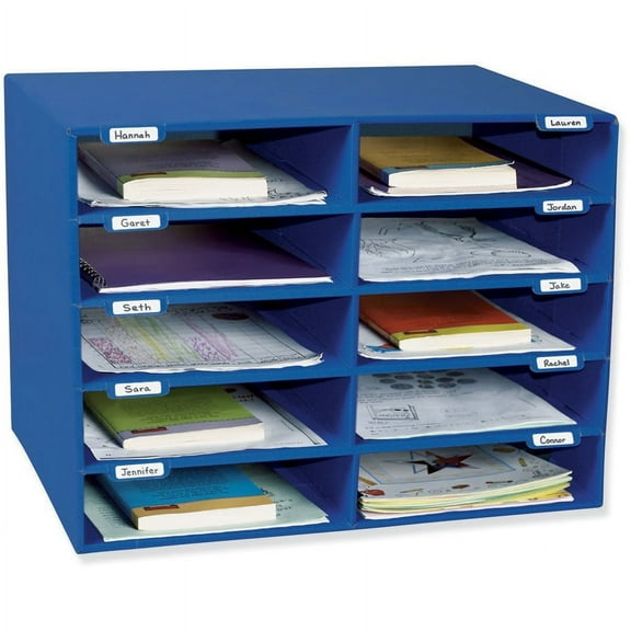 Classroom Keepers 10-Slot Mailbox - 10 Compartment(s) - Compartment Size 3" x 12.50" x 10" - 16.6" Height x 21" Width x 12.9" Depth - 70% Recycled - 1 | Bundle of 2 Each