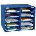 thumbnail image 1 of Classroom Keepers 10-Slot Mailbox - 10 Compartment(s) - Compartment Size 3" x 12.50" x 10" - 16.6" Height x 21" Width x 12.9" Depth - 70% Recycled - Blue - 1 Each | Bundle of 10 Each, 1 of 1