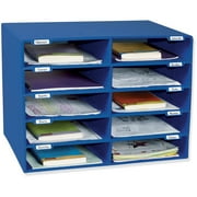 Pacon Corporation Classroom Keepers 10-Slot Mailbox, Blue, Heavy-Duty Steel Construction