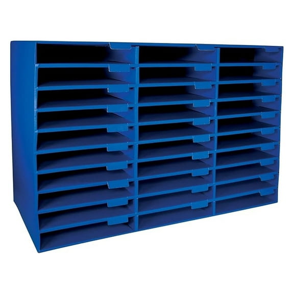 Classroom Keepers Blue 30-Slot Mailbox
