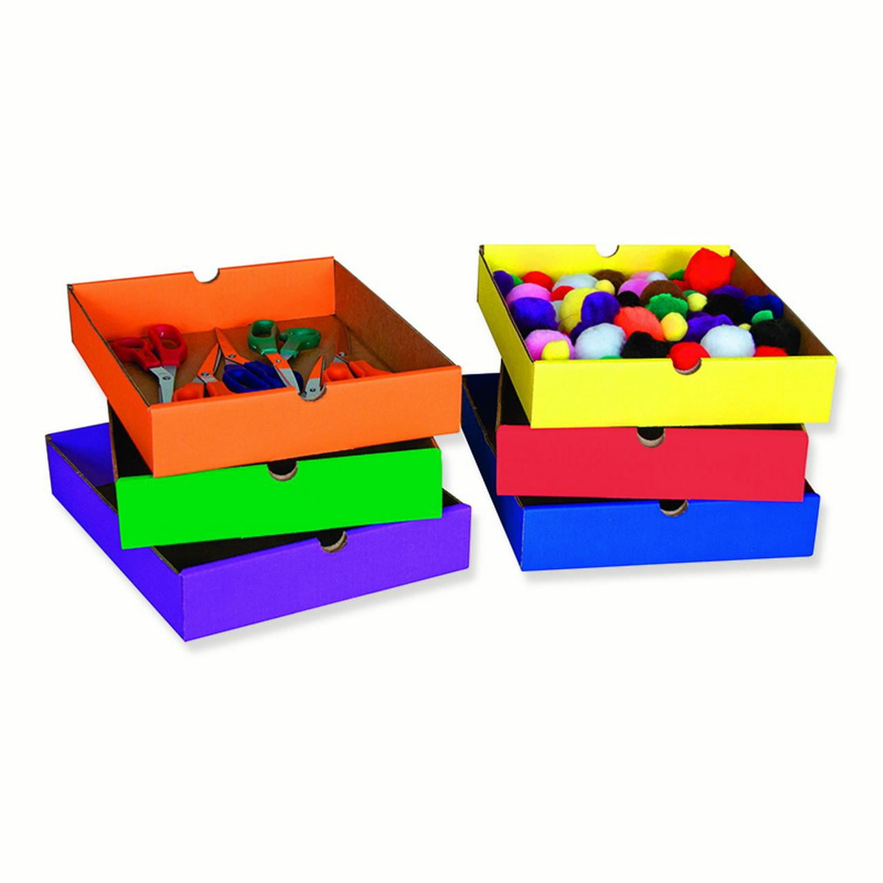 Classroom Keepers Drawers for 6-Shelf Organizer, 6 Assorted Colors, 2-1/2"H x 10-1/4"W x 13-1/4"D, 6 Drawers Per Set, 2 Sets