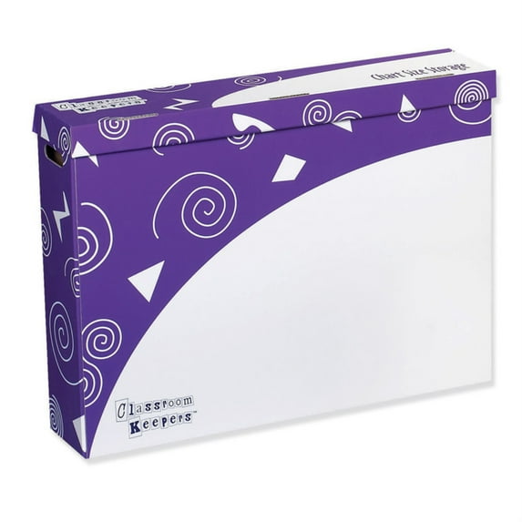 Classroom Keepers, PAC001302, Chart Size Storage Box, 1 Each, Purple