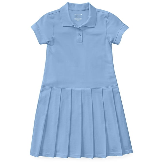 Classroom Little Girls Pique Polo Short Sleeve Pleated Skirt Dress, Size 6