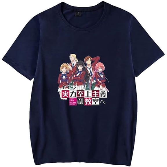 Classroom Of The Elite Merch T-shirt Anime Print Short Sleeve Unisex Harajuku Casual Streetwear