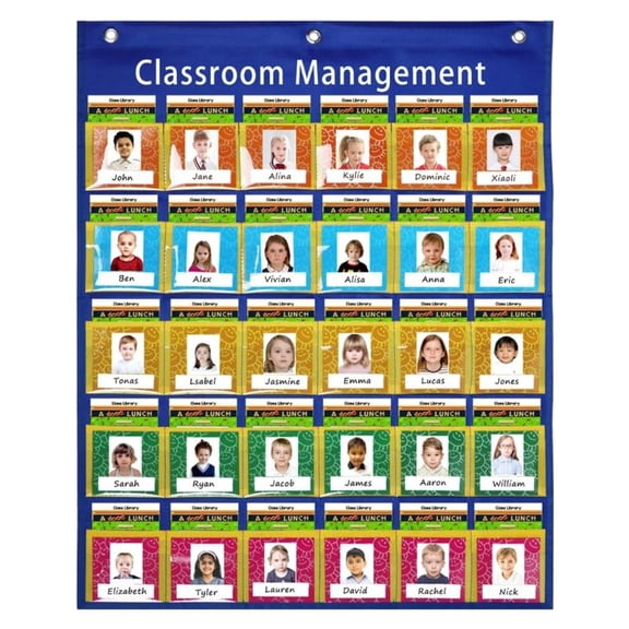 Classroom Organization Center Pocket Chart Classroom Management Pocket Chart for Preschool Homeschool Kindergarten