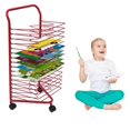 Classroom Paint Drying Rack, Red Art Drying Rack 2.2Lbs Cast Iron