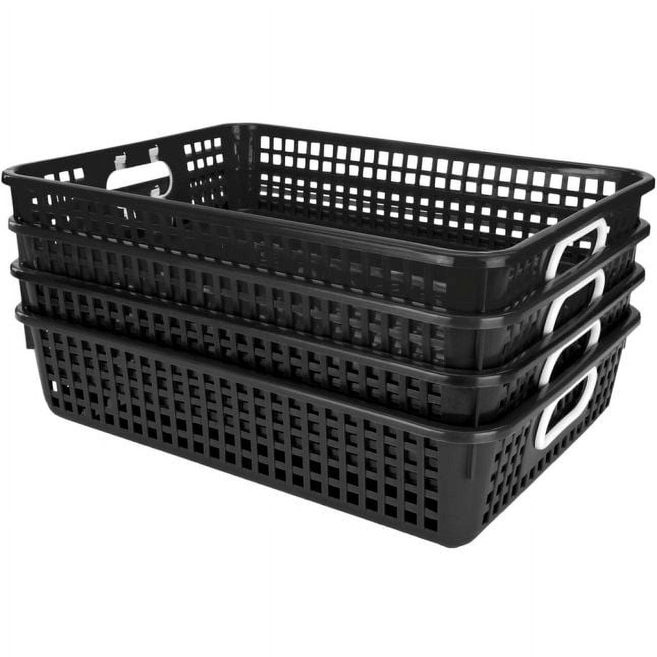 Classroom Paper Baskets Black 4 baskets