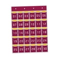 thumbnail image 1 of Classroom Pocket Chart Hanging Organizer for Cellphones Storage Bag Pocket Organizer for Closet Dormitory Children's Literacy Red 30 Pockets, 1 of 8