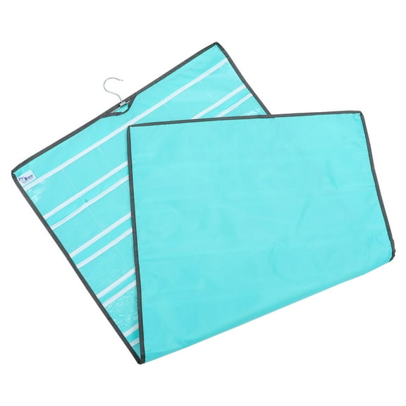 Classroom Hanging Pocket Chart with Study and Flash Cards, Educational Organizer for Kids and Teachers