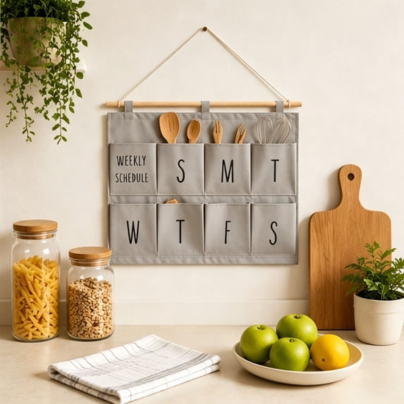 Classroom Pocket Chart for Cell Phones Calculators Over The Door Hanging Closet Underwear Sock Jewelry Organizer Holder 8 Pockets