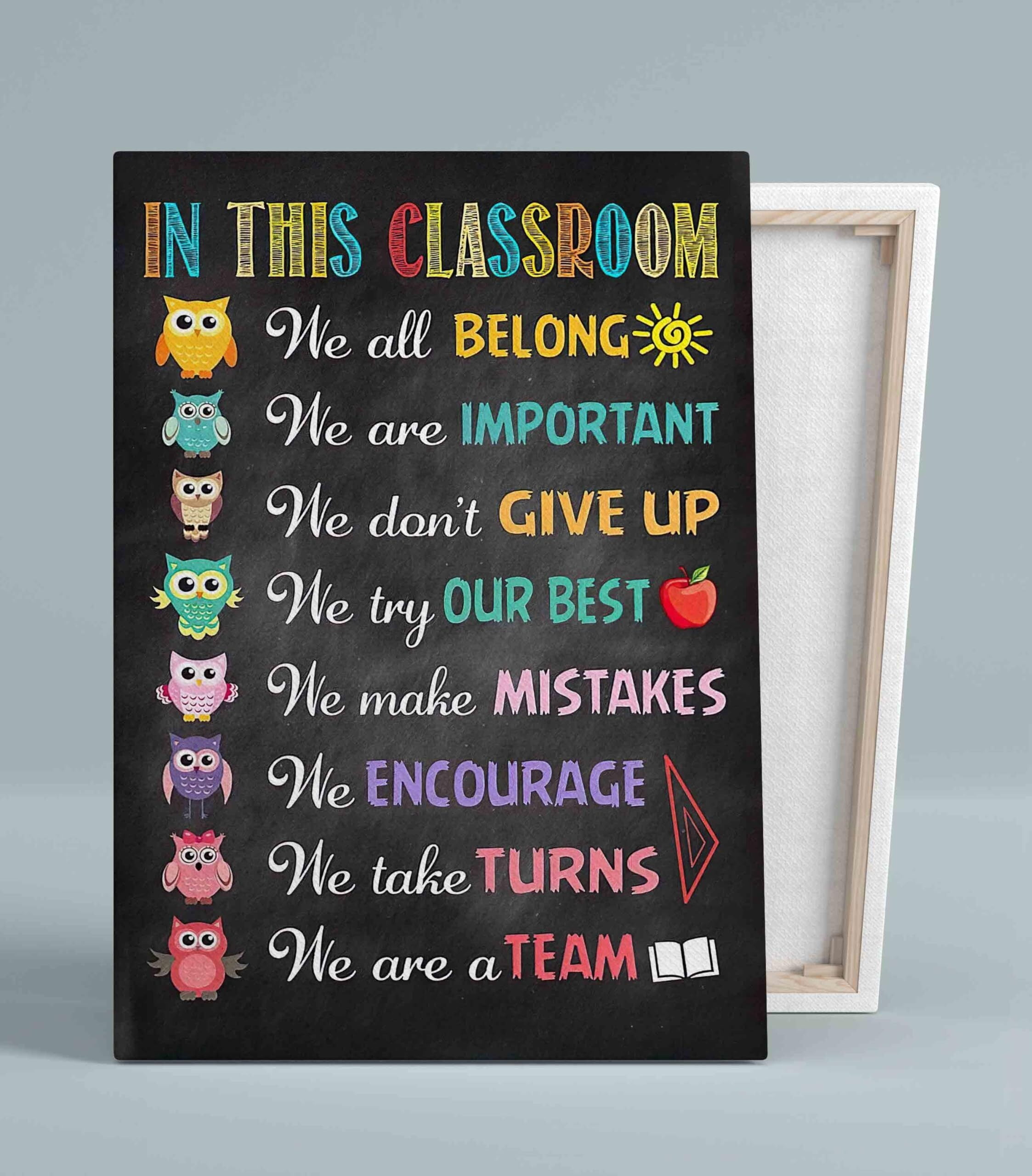 In This Classroom Poster/Canvas-Art Picture Home Decor Wall Hangings Prints Wall Art Educational School Supplies Teacher Appreciation Gift Teacher Gifts Back To School Gifts For Teachers Him Her