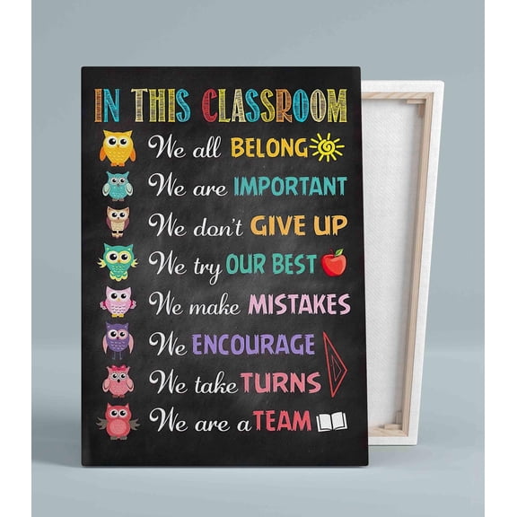 In This Classroom Poster/Canvas-Art Picture Home Decor Wall Hangings Prints Wall Art Educational School Supplies Teacher Appreciation Gift Teacher Gifts Back To School Gifts For Teachers Him Her