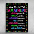 Classroom Poster How To Live The Math Life, Show Your Work, Help Each