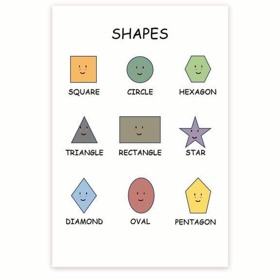 Classroom Poster - Learn Shapes Poster PreK Kindergarten poster