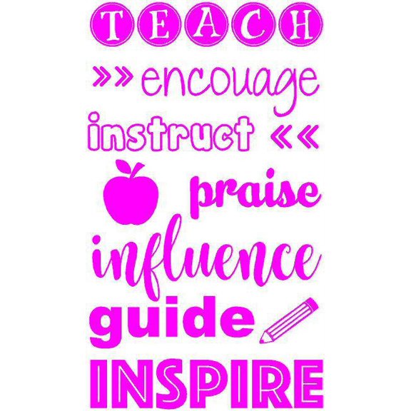 Classroom Quote for Wall - Teaching School Vinyl Decal | Inspirational Education DÃ©cor for Students - 32"x20"