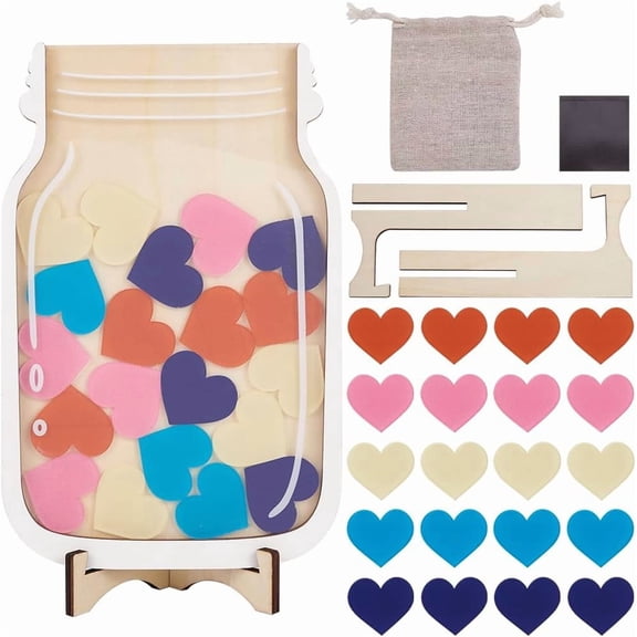 Classroom Reward Jar Positive Reward System Colorful Heart Incentive Personalized Behavior Bulletin Board Potty Training Management Tool for School Classroom Home Women Men