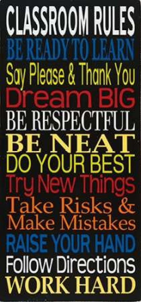 Classroom Rules Canvas Art - Erin Deranja (24 x 48)