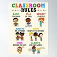 thumbnail image 1 of Classroom Rules Cute Principle Student Back To School Poster Wall Art, Modern Wall Decor For Living Room Bedroom, 16x24 UNFRAMED, 1 of 3
