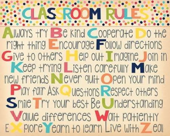 Classroom Rules II Canvas Art - Alli Rogosich (24 x 30)