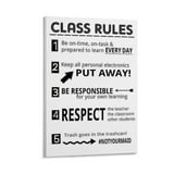 Classroom Rules Poster Class Rules Poster for Middle School Classroom ...