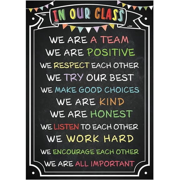 Classroom Rules Poster Educational Posters for Preschool Middle High School Classroom Décor (Unframed) (16x24)