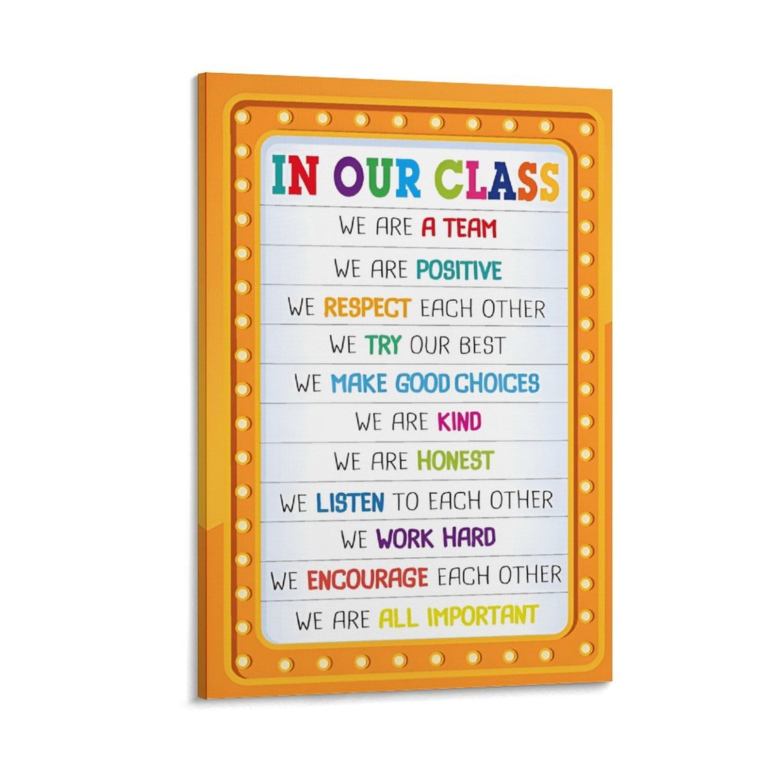 Classroom Rules Poster - Motivational Posters for Classroom Decorations ...