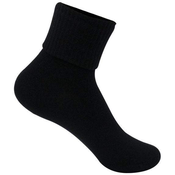 Classroom School Uniform Girls/Junior Triple Roll Socks 3-PK, 5HF111, 7/8, Black
