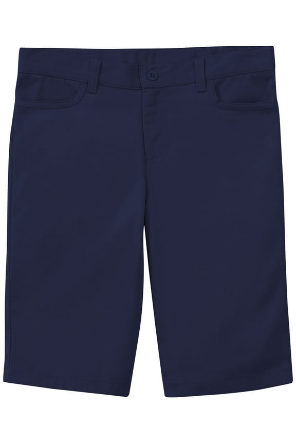 School Uniform Girls Stretch "Matchstick" Shorts, 52221A, 6X, Dark Navy