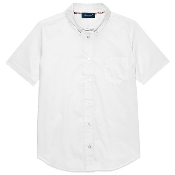 Classroom School Uniform Juniors Short Sleeve Oxford Shirt 57424, 3XL, White