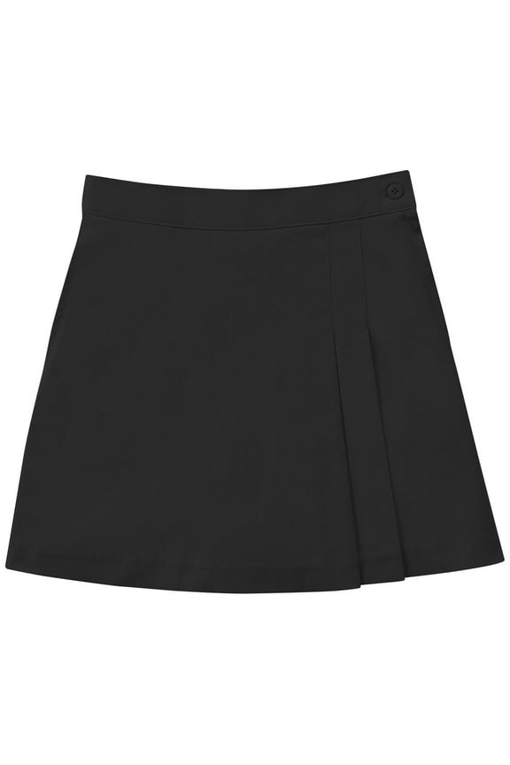 School Uniform Juniors Stretch Double Pleated Scooter, 55274, 5/6, Black