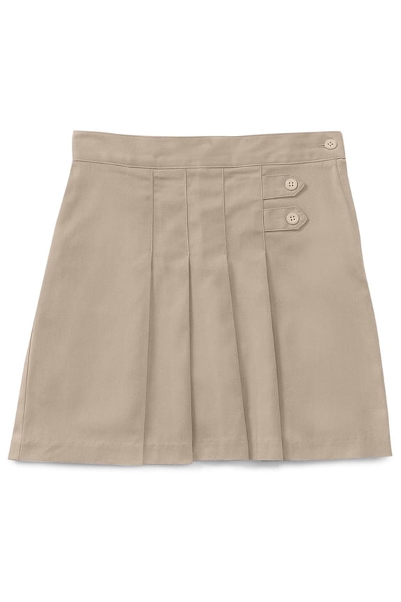 Uniforms for Girls Pleated Tab Scooter with Built-In Poly Knit Shorts and Side Zip