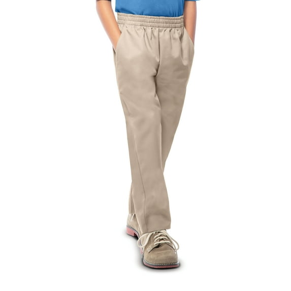 Classroom Uniforms Pull-On Pant with Boxer Elastic Waistband for Girls and Boys