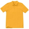 thumbnail image 1 of Classroom School Uniform Youth Unisex Short Sleeve Pique Polo 58322, S, Gold, 1 of 2