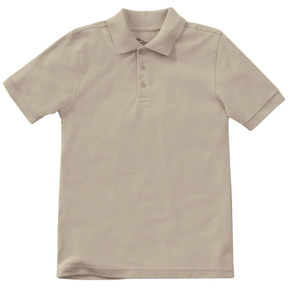 Classroom School Uniform Youth Unisex Short Sleeve Pique Polo 58322, S, Khaki