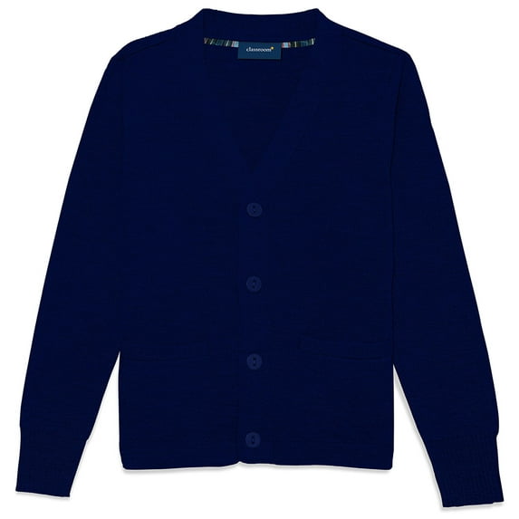 Classroom School Uniforms Adult Cardigan Sweater 56434, 2XL, Dark Navy