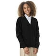 thumbnail image 1 of Classroom School Uniforms Adult Cardigan Sweater 56434, XL, Black, 1 of 7