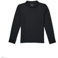 thumbnail image 1 of Classroom School Uniforms Adult Long Sleeve Pique Polo CR835X, L, SS Black, 1 of 3