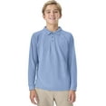 thumbnail image 1 of Classroom School Uniforms Adult Long Sleeve Pique Polo CR835X, S, SS Light Blue, 1 of 7