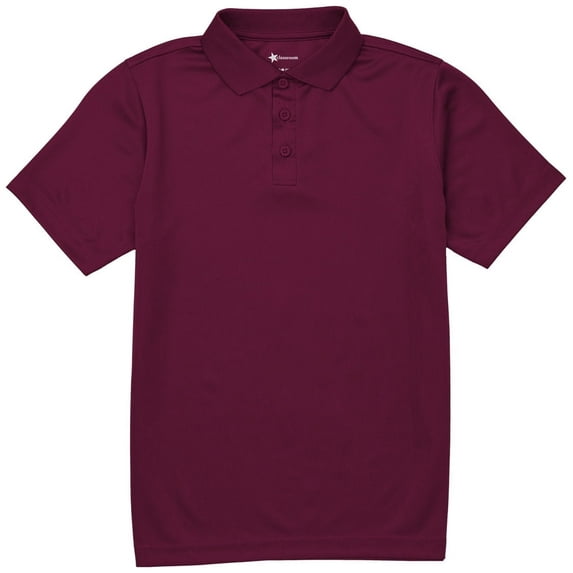 Classroom School Uniforms Adult Moisture Wicking Polo CR860X, L, Burgundy