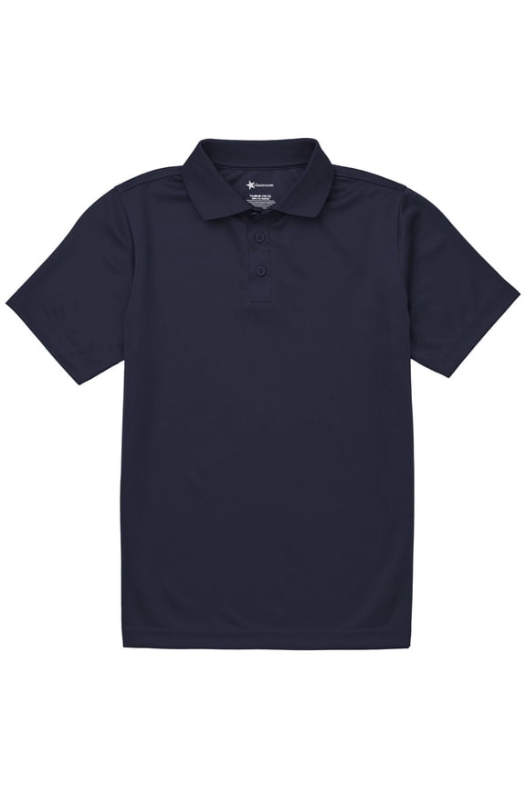 School Uniforms Adult Moisture Wicking Polo CR860X, M, SS Navy