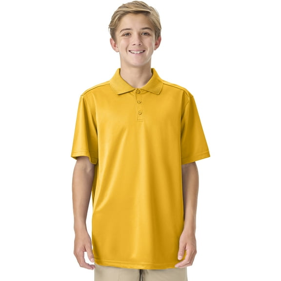 Classroom School Uniforms Adult Moisture Wicking Polo CR860X, S, Gold