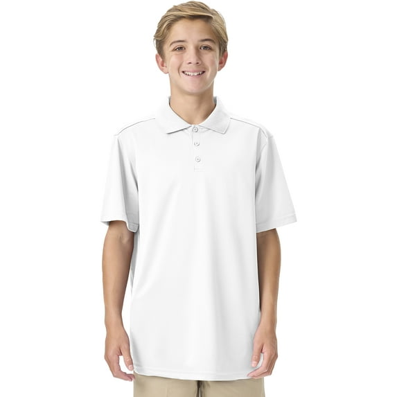 Classroom School Uniforms Adult Moisture Wicking Polo CR860X, XL, SS White