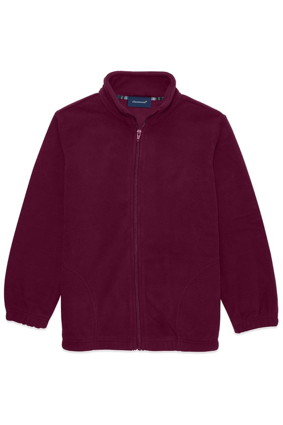 School Uniforms Adult Polar Fleece Jacket 59204, 3XL, Burgundy