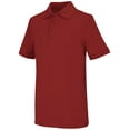 thumbnail image 1 of Classroom School Uniforms Adult Short Sleeve Interlock Polo 58914, XL, Red, 1 of 3