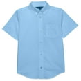 thumbnail image 1 of Classroom School Uniforms Adult Short Sleeve Oxford Shirt 57664, M, Light Blue, 1 of 2
