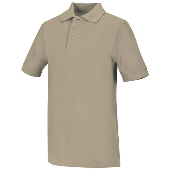 Classroom School Uniforms Adult Short Sleeve Pique Polo 58324, M, Khaki