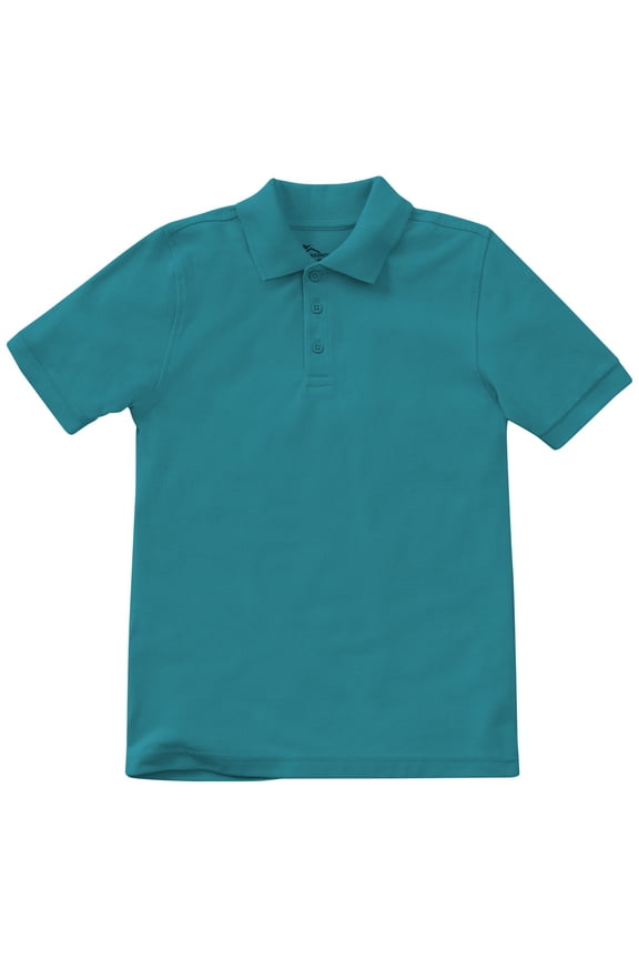 School Uniforms Adult Short Sleeve Pique Polo 58324, S, Teal